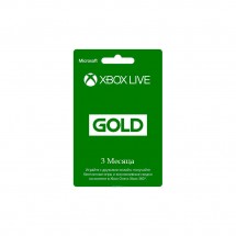 Карта оплаты подписки Microsoft Xbox Live Gold на 3 месяца