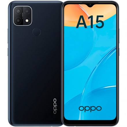 Смартфон Oppo A15 Black 32 ГБ чёрный