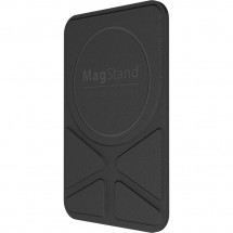 Магнитная накладка-подставка SwitchEasy MagStand Leather Stand для Apple iPhone 11/12, чёрный