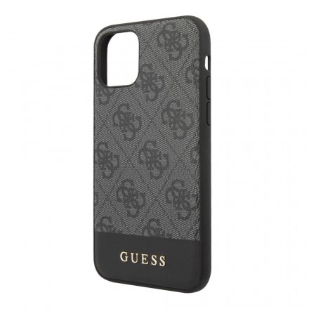 Чехол для смартфона Guess 4G Stripe Metal logo для iPhone 11, серый