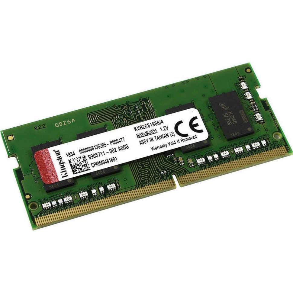 Оперативная память Kingston KVR26S19S6/4 Оперативная память Kingston KVR26S19S6/4
