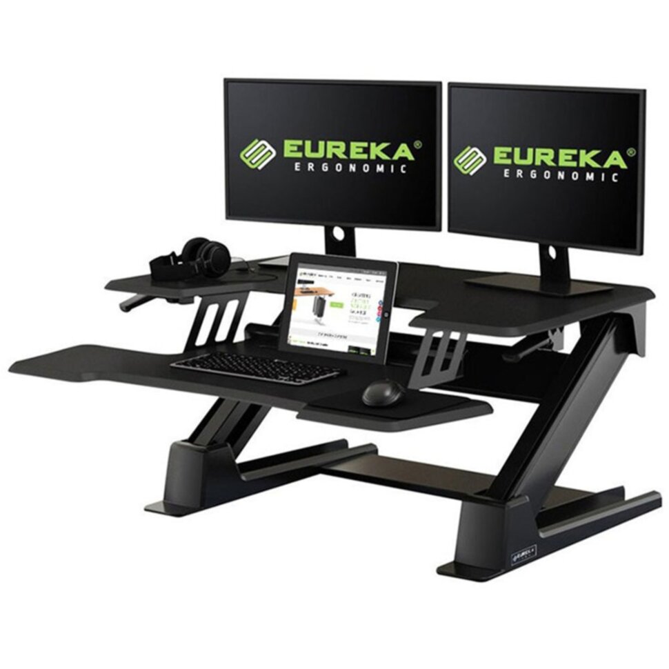 Подставка на компьютерный стол для работы стоя Eureka CV-PRO36B, чёрный Подставка на компьютерный стол для работы стоя Eureka CV-PRO36B, чёрный