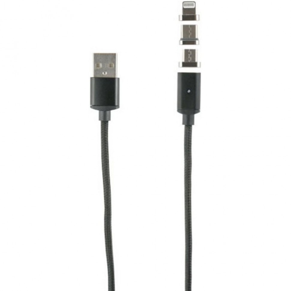 Кабель Red Line USB-USB Lightning/micro-USB/USB-Type C, чёрный Кабель Red Line USB-USB Lightning/micro-USB/USB-Type C, чёрный
