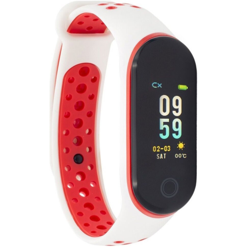 Фитнес-браслет Qumann QSB 10 White/Red Фитнес-браслет Qumann QSB 10 White/Red