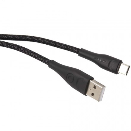 Кабель Usams SJ395 USB - USB Type-C, 2 м, чёрный