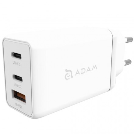 Зарядное устройство Adam Elements OMNIA F6 (USB Type-C, USB), белый