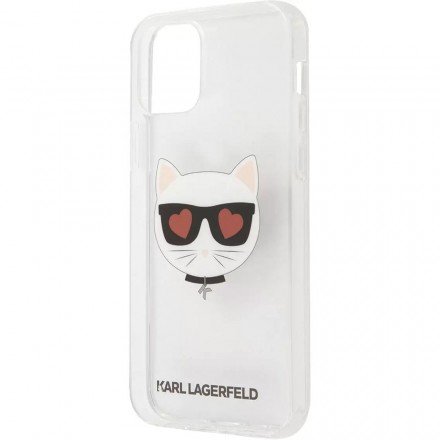 Чехол для смартфона Karl Lagerfeld Choupette Head Hearts для iPhone 12/12 Pro, прозрачный