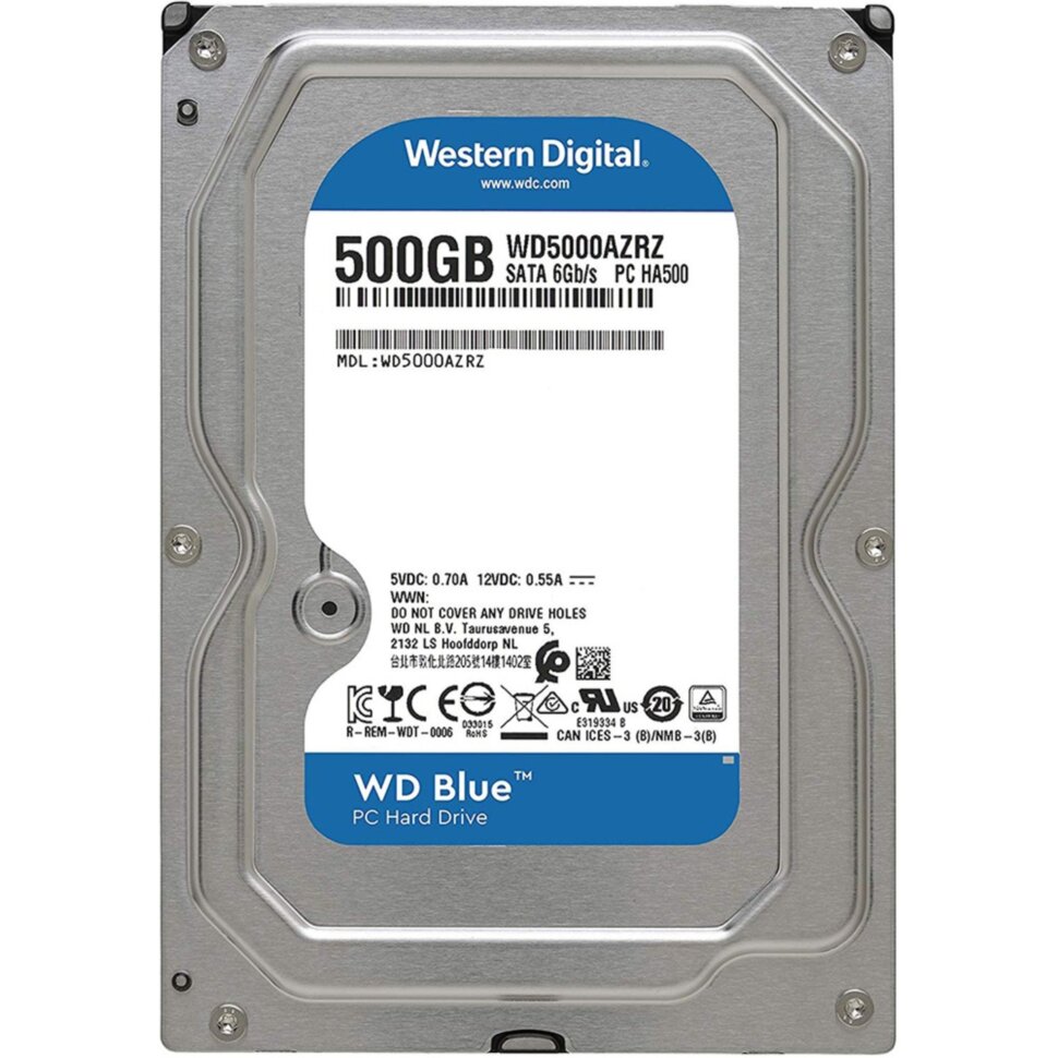 Внутренний HDD накопитель Western Digital 500GB 6GB/S 64MB BLUE WD5000AZRZ Внутренний HDD накопитель Western Digital 500GB 6GB/S 64MB BLUE WD5000AZRZ